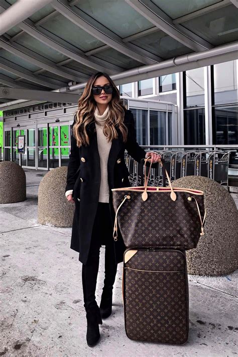 Louis Vuitton airport outfit